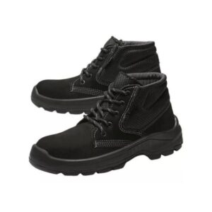 Botina Bidensidade Couro Nobuck com Cadarço e Bico de PVC