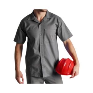 Jaleco de Brim Manga Curta