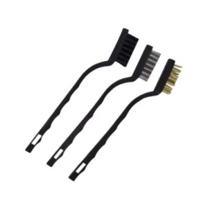 Jogo Escova Mini Aço com Cabo (3 Peças)